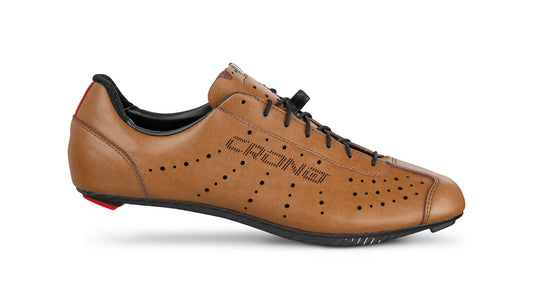 CRONO CV1 Vintage Road Cycling Shoes - Brown w/Carbon Fiber Soles