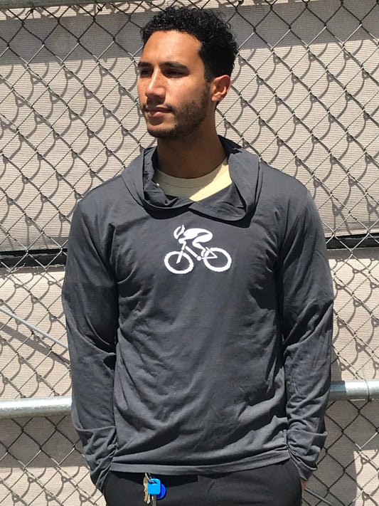 G-Man Apparel Bicycle Lightweight Hoodie - Charcoal