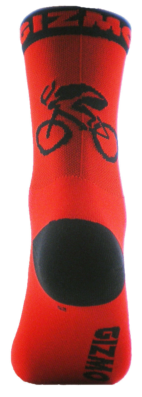 GIZMO Socks - G-Man Bicycle 6" - Red - Small & Medium