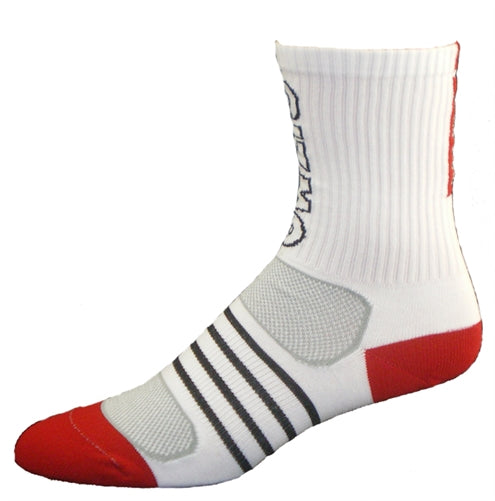 GIZMO Socks - G-Tech 5.0 - White/Red - Small & Medium