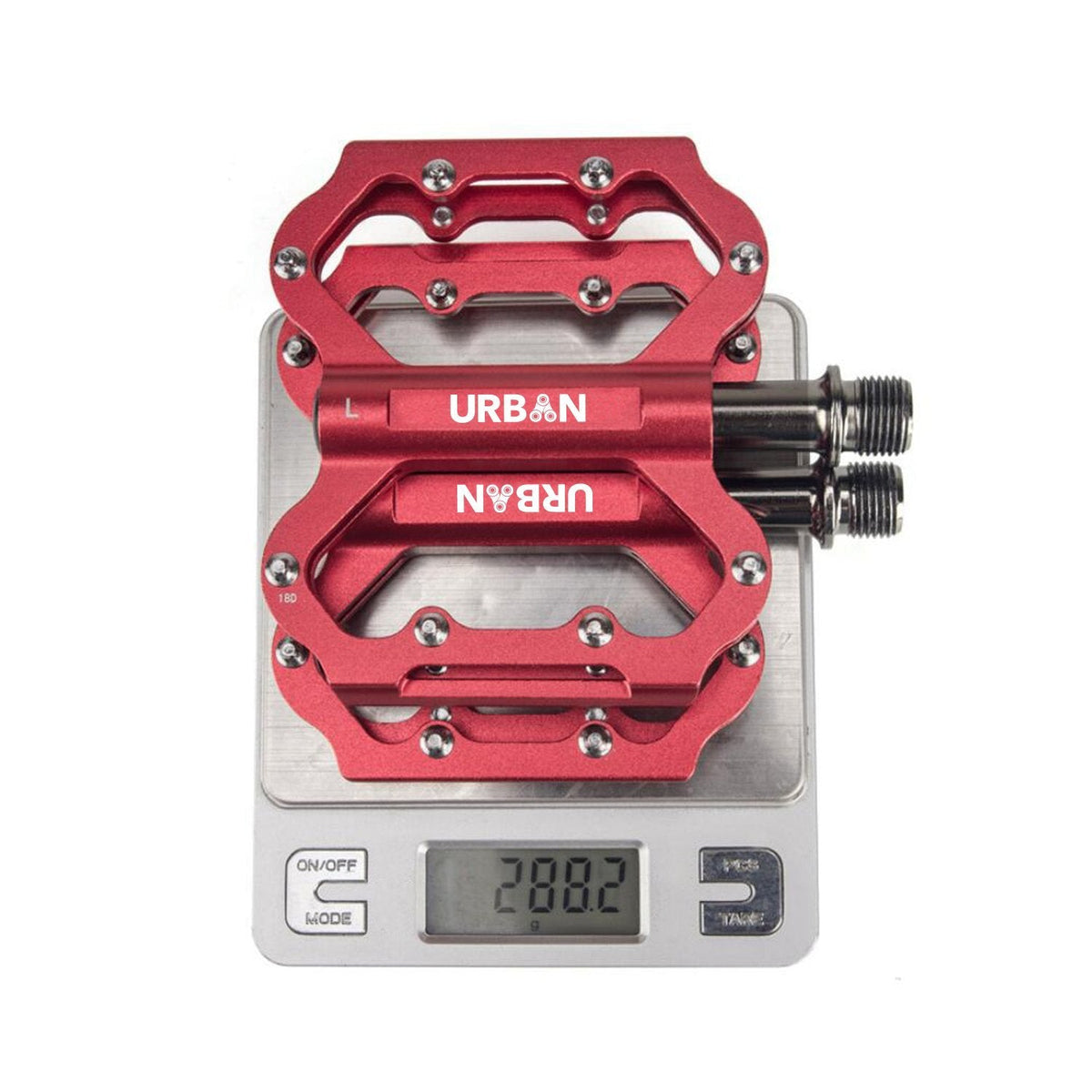 Lightweight Flat Platform MTB Pedals - Red