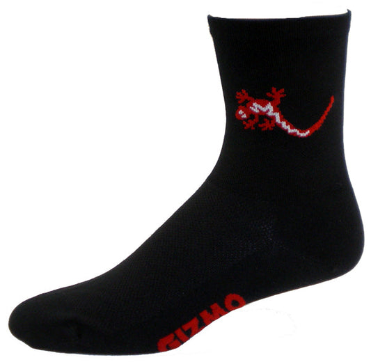 GIZMO Socks - Lizard 5" - Black - Medium Only
