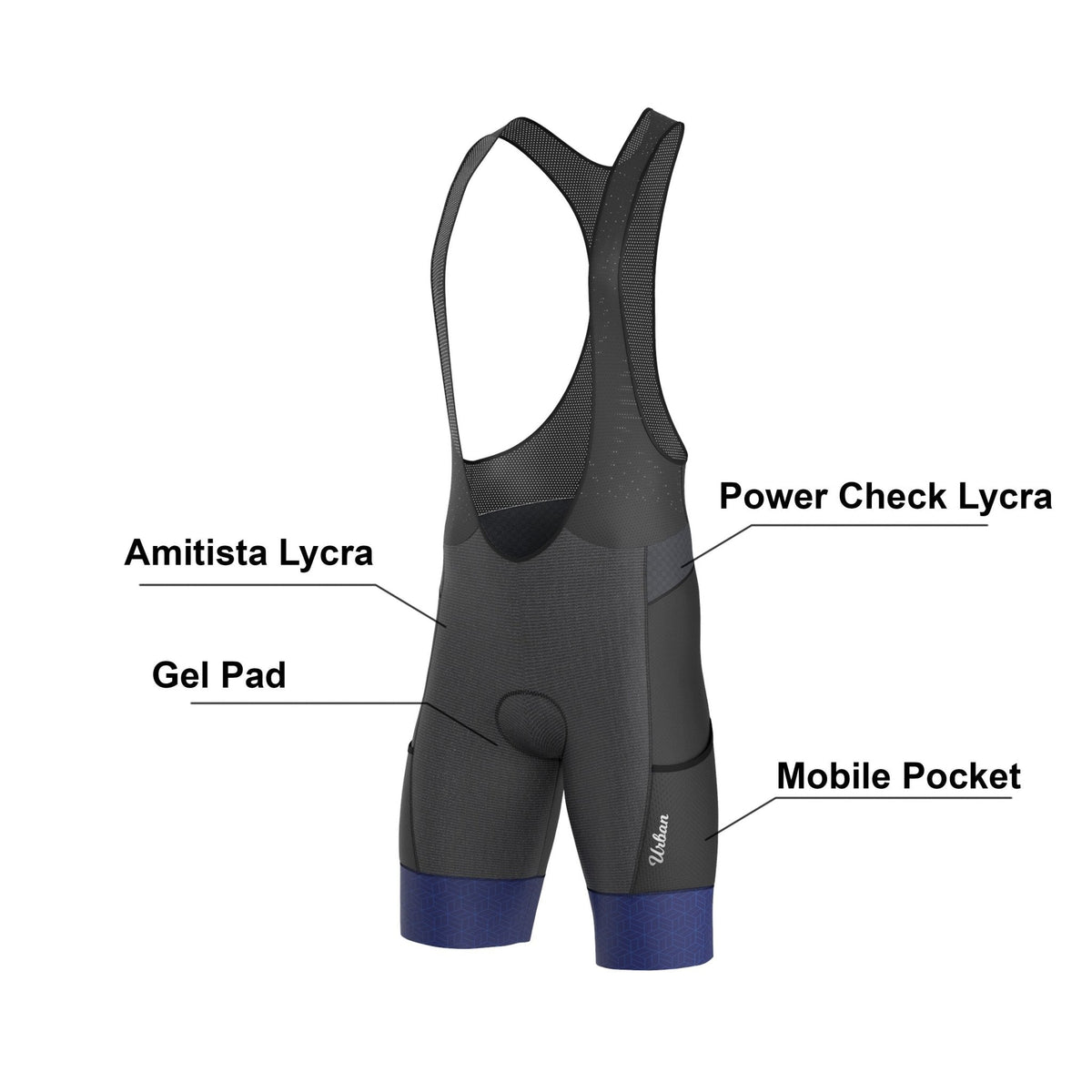 Men’s Classic Blue Cycling Kit — Performance Jersey & Bib Shorts