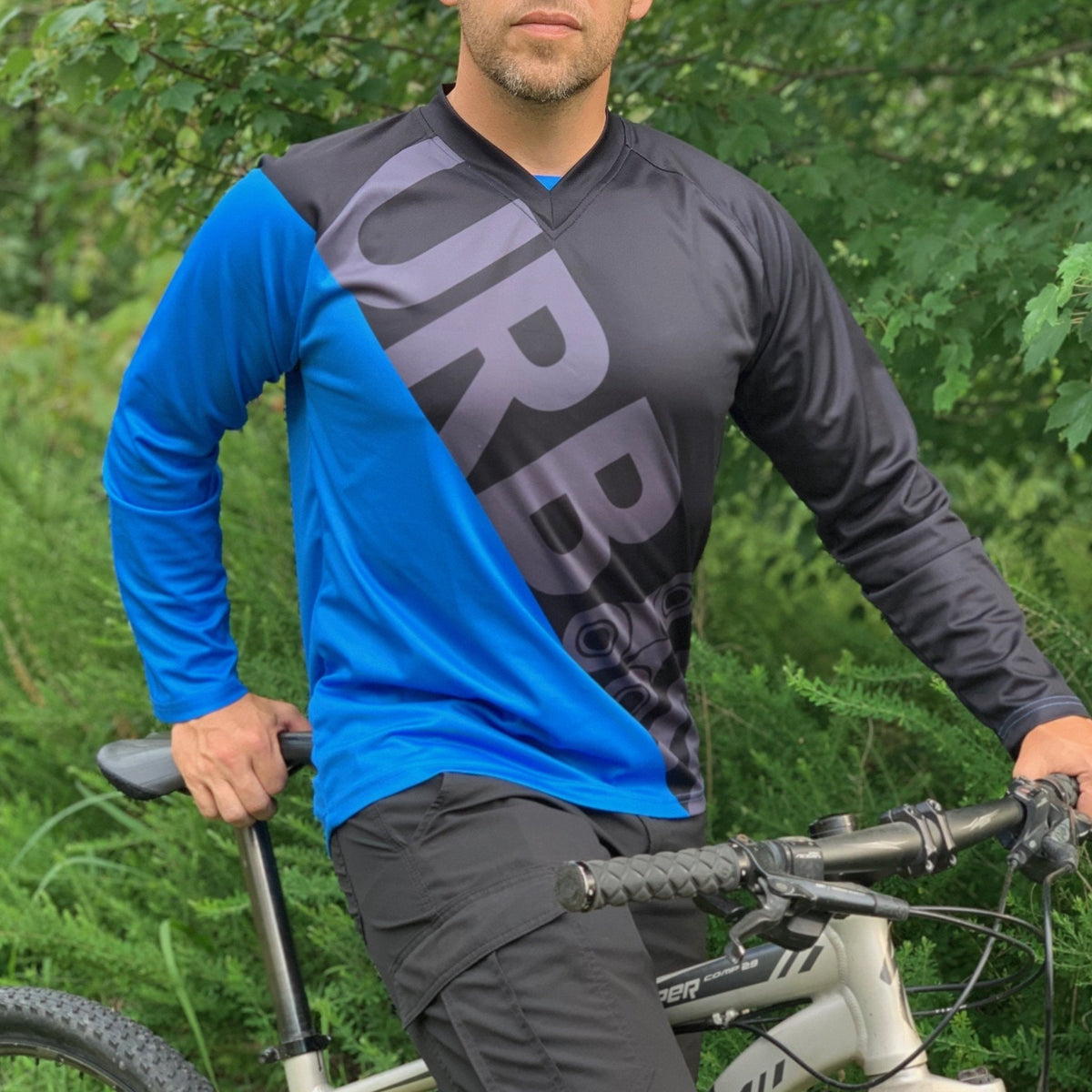 Urban Cycling Men’s TrailBuster Long Sleeve MTB Mountain Bike Cycling Jersey – Performance Fit, Breathable Comfort
