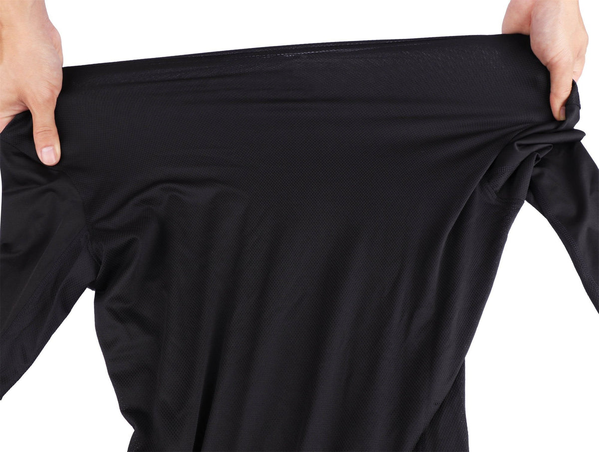 Men's Mesh Base Layer - Black Long Sleeve Cycling Undershirt