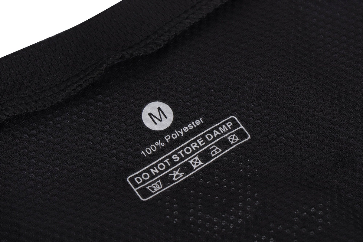 Men's Mesh Base Layer - Black Long Sleeve Cycling Undershirt