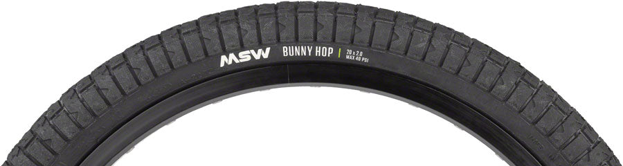 MSW Bunny Hop Tire - 20 x 2.0, Black, Rigid Wire Bead, 33tpi