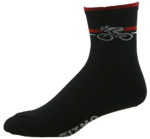 GIZMO Socks - Bicycle 5" - Black/Red - Small Only