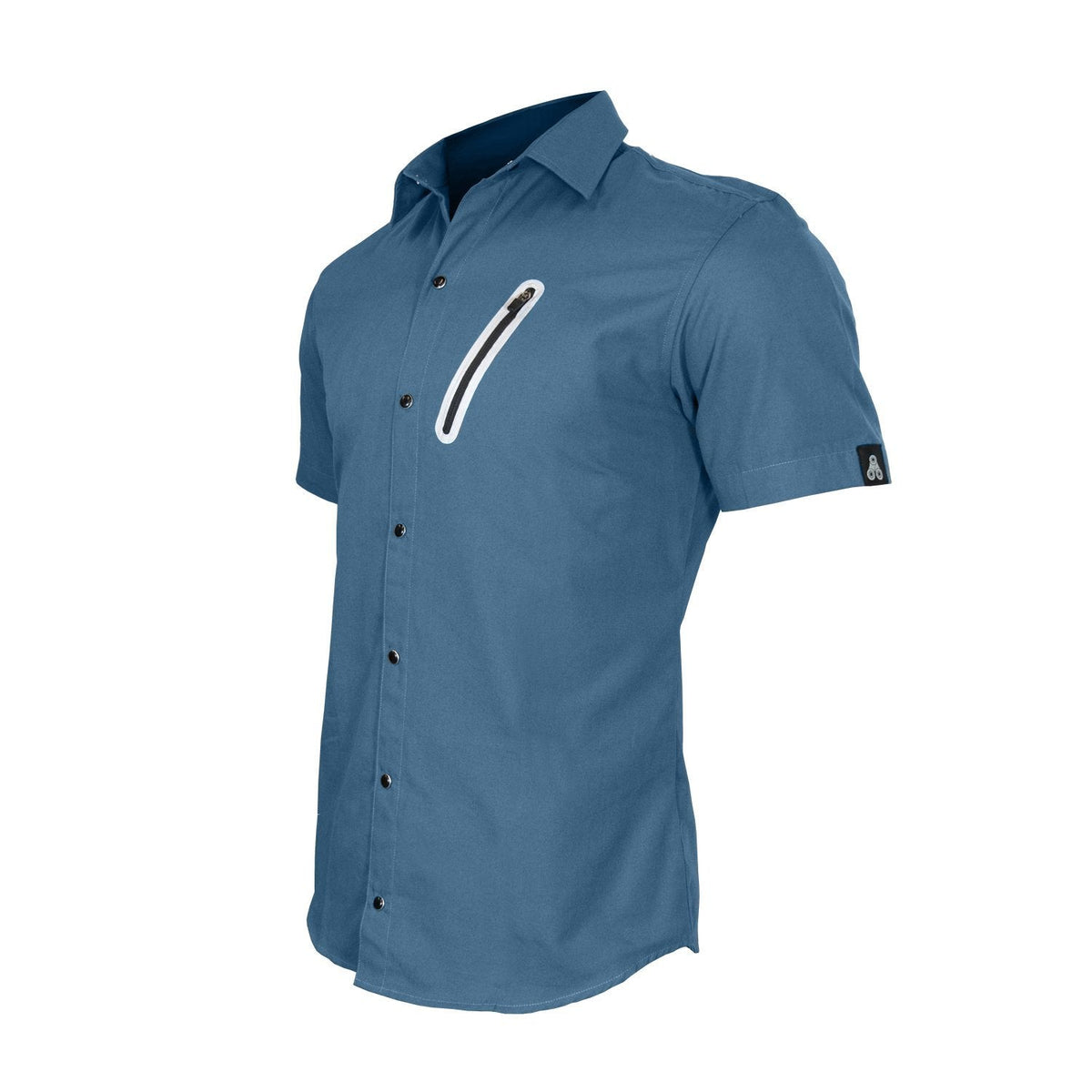 The Pedaler's Pub Shirt - Short Sleeve Casual Urban Commuter Cycling Jersey with Snaps, Zipper Pockets, and Dry Fast Wicking