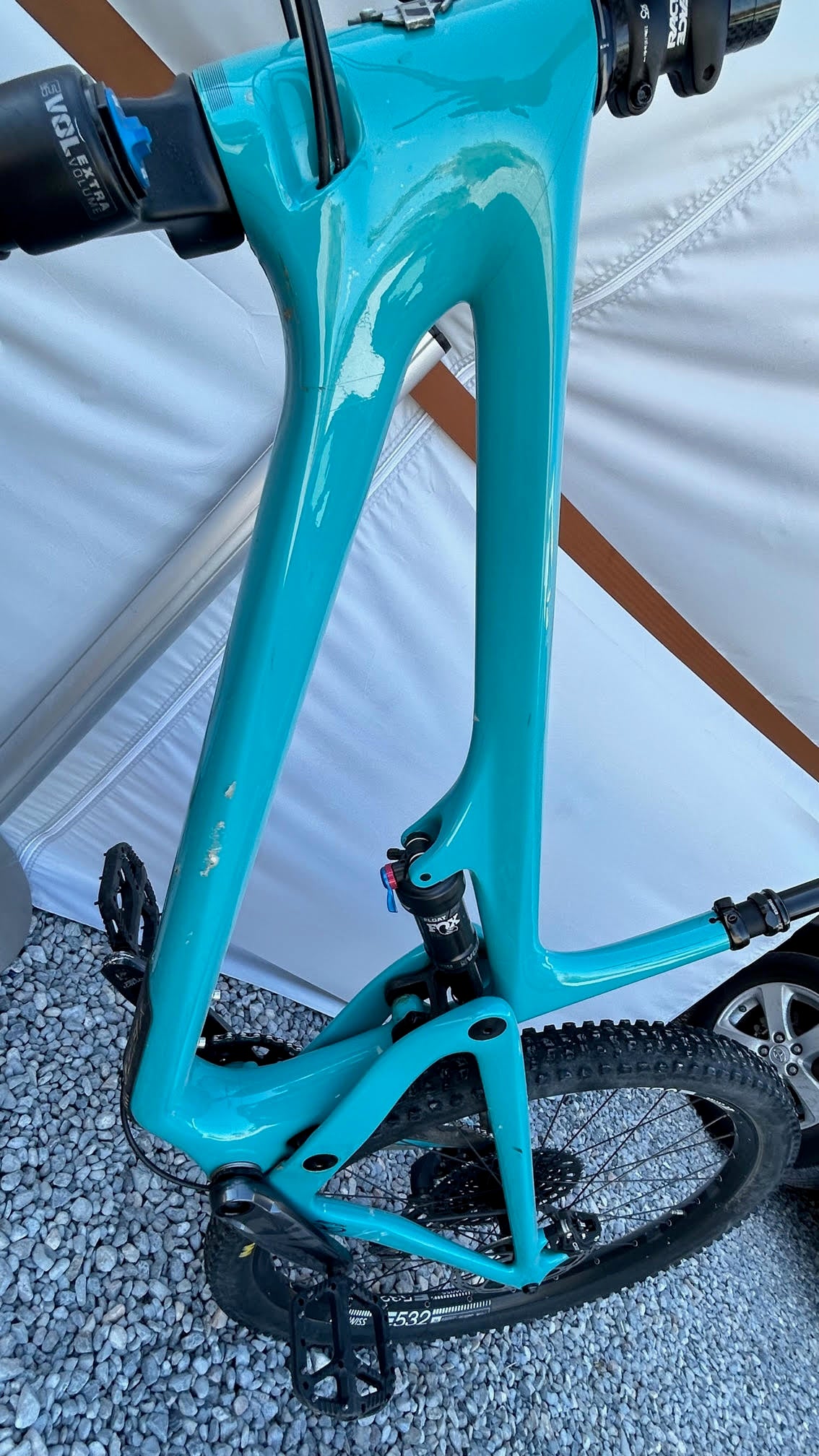 2022 Yeti SB115 Carbon MTB Turquoise C2 Kit Sram GX X-Large Fully Ride Wrapped