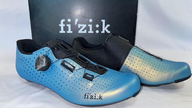 Fi'zi:k Tempo Decos Carbon Road Bike Shoe Men's Iridescent Black Blue Fizik