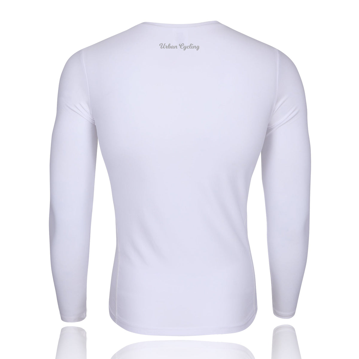 Men's Mesh Base Layer - White Long Sleeve Cycling Undershirt