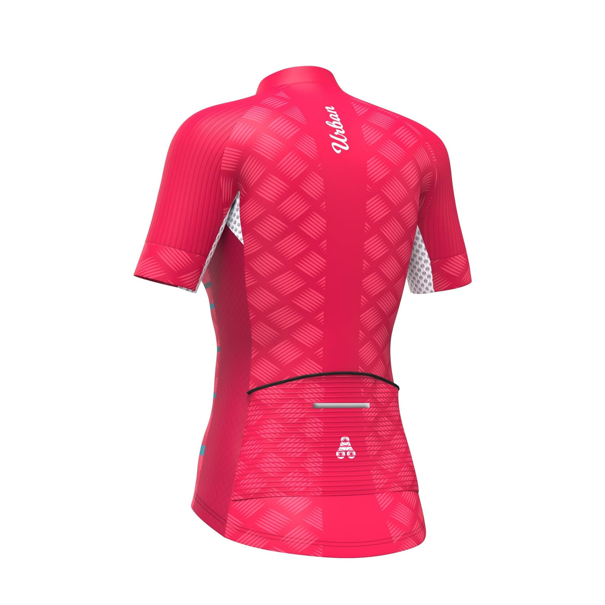 Women's Pro Series Red Cycling Short Sleeve Jerseys / Bib Shorts