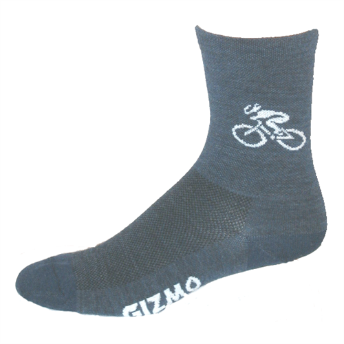 GIZMO Wooly-G Socks - Bicycle 5" - Navy - Small Only