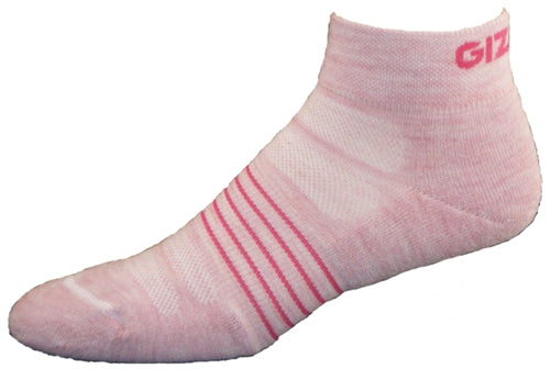 GIZMO Wooly-G Tech 1.0 Socks w/Cushioned Sole - Pink - Small & Medium