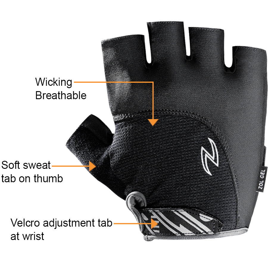 Zol Sprinter Cycling Gloves with Gel pads - Zol Cycling